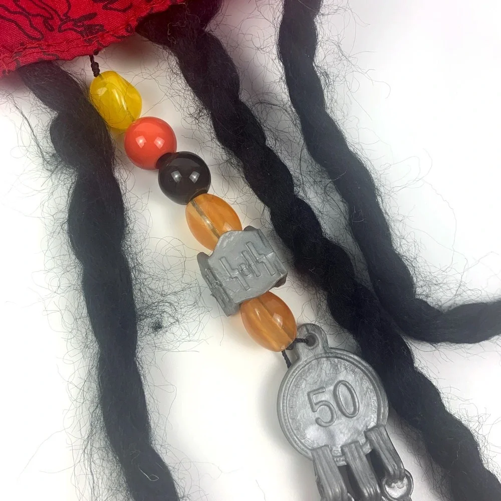 VTG Disney Pirates of the Caribbean Dead Mans Chest Head Band‎ Youth Beads Coins